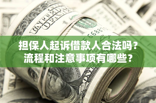 北京担保人起诉借款人合法吗？流程和注意事项有哪些？