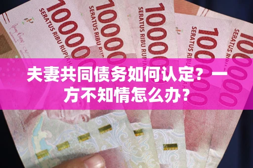 北京夫妻共同债务如何认定？一方不知情怎么办？