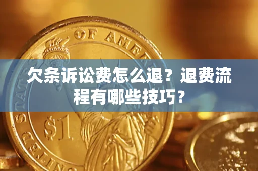 北京欠条诉讼费怎么退？退费流程有哪些技巧？