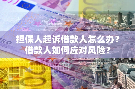 北京担保人起诉借款人怎么办？借款人如何应对风险？