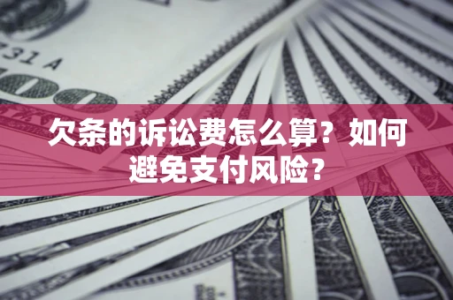 北京欠条的诉讼费怎么算？如何避免支付风险？