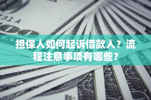 北京担保人如何起诉借款人？流程注意事项有哪些？